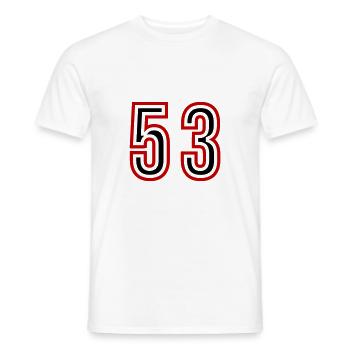 Maillot 53 Années - T-shirt homme - blanc - Devant - AI Model Male 178 dark (178cm)