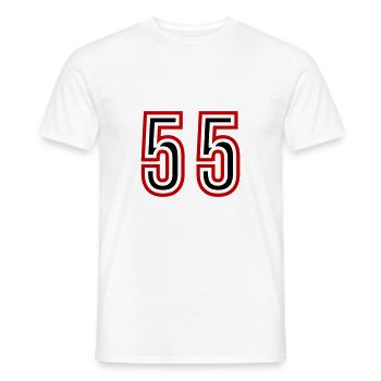 Maillot 55 Années Chiffres - T-shirt homme - blanc - Devant - AI Model Male 178 dark (178cm)
