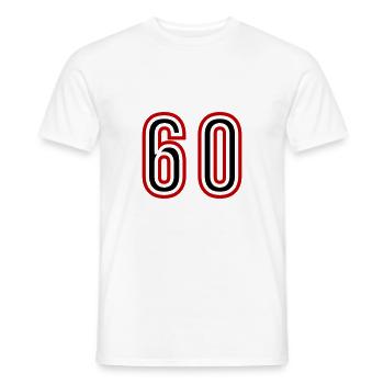 60 Number Years Jersey - Men's T-Shirt - white - Front - AI Model Male 178 dark (178cm)