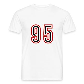 95 Zahl Jahre Trikot - Männer T-Shirt - Weiß - Vorne - AI Model Male 178 dark (178cm)
