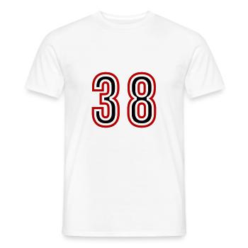 Maillot 38 Années - T-shirt homme - blanc - Devant - AI Model Male 178 dark (178cm)