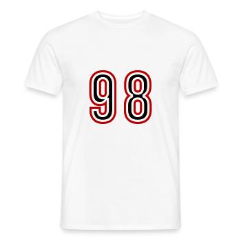 98 Number Years Jersey - Men's T-Shirt - white - Front - AI Model Male 178 dark (178cm)