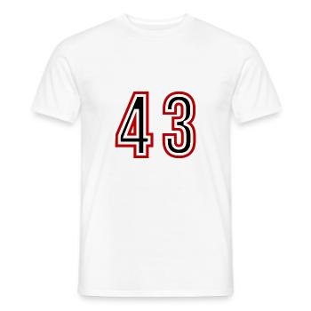 43 Number Years Jersey - Men's T-Shirt - white - Front - AI Model Male 178 dark (178cm)