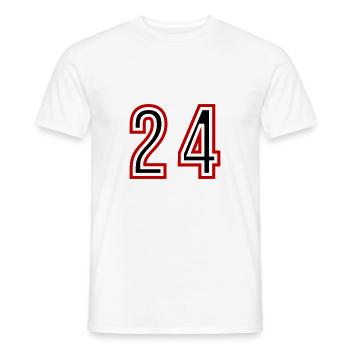 24 Number Years Jersey - Men's T-Shirt - white - Front - AI Model Male 178 dark (178cm)