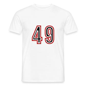Maillot 49 Années - T-shirt homme - blanc - Devant - AI Model Male 178 dark (178cm)