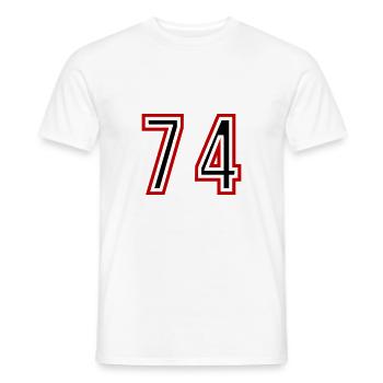 Maillot 74 Années - T-shirt homme - blanc - Devant - AI Model Male 178 dark (178cm)