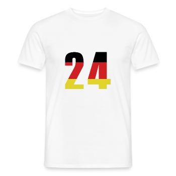 24 Number Germany Jersey - Men's T-Shirt - white - Front - AI Model Male 178 dark (178cm)