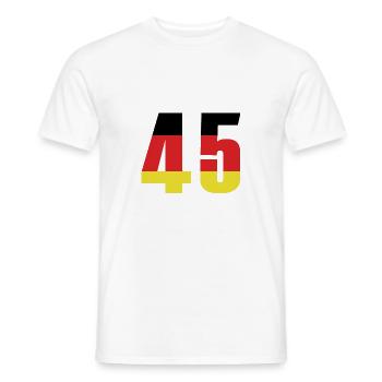 Maillot 45 Numéro Allemagne - T-shirt homme - blanc - Devant - AI Model Male 178 dark (178cm)