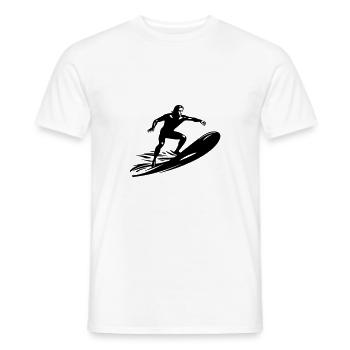 Silhouette de sport de surfeur - T-shirt homme - blanc - Devant - AI Model Male 178 dark (178cm)