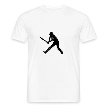 Cricket Sport Silhouette - Men's T-Shirt - white - Front - AI Model Male 178 dark (178cm)