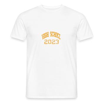High School Freshman Class of 2023 Student - Men's T-Shirt - white - Front - AI Model Male 178 dark (178cm)