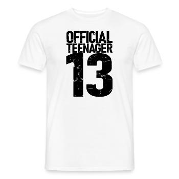 Adolescent officiel 13, cadeau cool 13e anniversaire - T-shirt homme - blanc - Devant - AI Model Male 178 dark (178cm)