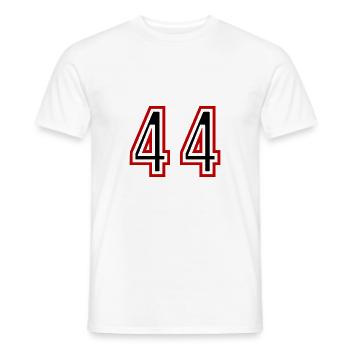 44 Number Years Jersey - Men's T-Shirt - white - Front - AI Model Male 178 dark (178cm)