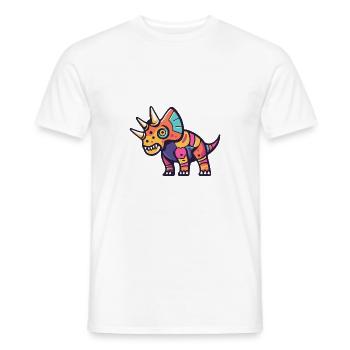 Dinosaurier triceratops Halloween Lustig - Männer T-Shirt - Weiß - Vorne - AI Model Male 178 dark (178cm)