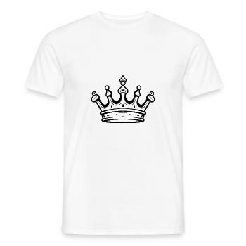 Krone Symbol Silhouette - Männer T-Shirt - Weiß - Vorne - AI Model Male 178 dark (178cm)