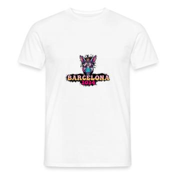 Barcelone 2024 Âne de fête - T-shirt homme - blanc - Devant - AI Model Male 178 dark (178cm)