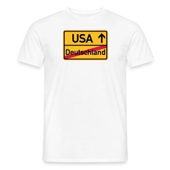USA - Männer T-Shirt - Weiß - Vorne - AI Model Male 178 dark (178cm)