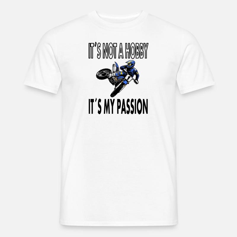 Motocross Ride Cascade Stunt Motorcycle Gift - T-shirt uomo - bianco