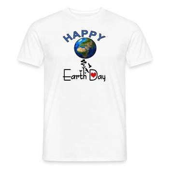 Earth Day, Save the World, Environment, Gift Idea - Men's T-Shirt - white - Front - AI Model Male 178 dark (178cm)