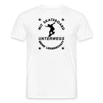 Skateboard Ride Skater Skateboarder Gift Idea - Men's T-Shirt - white - Front - AI Model Male 178 dark (178cm)
