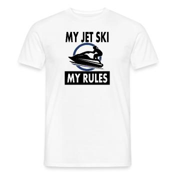 Mein Jetski meine Regeln Wassersport Geschenkidee - Männer T-Shirt - Weiß - Vorne - AI Model Male 178 dark (178cm)