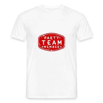 Party Team Member - Männer T-Shirt - Weiß - Vorne - AI Model Male 178 dark (178cm)