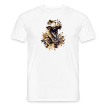 Tiere Dino Dinosaurier Trex T Rex Tyrannosaurus - Männer T-Shirt - Weiß - Vorne - AI Model Male 178 dark (178cm)