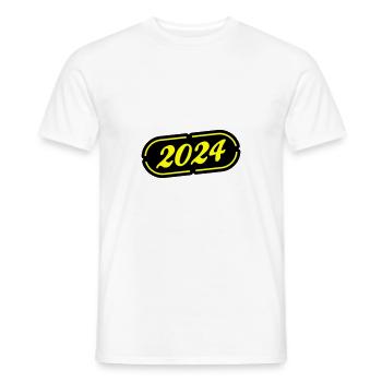 2024 Symbol - Männer T-Shirt - Weiß - Vorne - AI Model Male 178 dark (178cm)