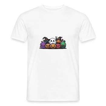 Équipe de la fête d’Halloween - T-shirt homme - blanc - Devant - AI Model Male 178 dark (178cm)