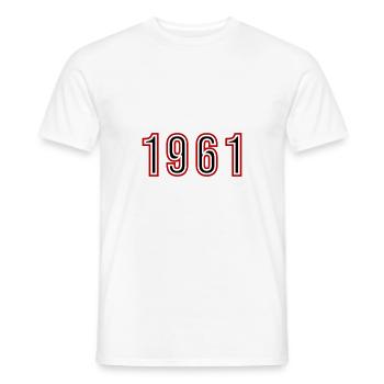 1961 Year Number - Men's T-Shirt - white - Front - AI Model Male 178 dark (178cm)
