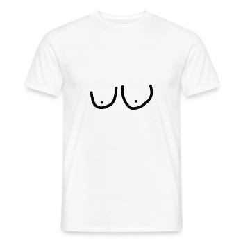 Busen - Männer T-Shirt - Weiß - Vorne - AI Model Male 178 dark (178cm)