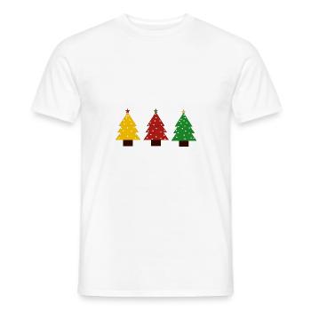 Tannenbaum, Gruppe Weihnachten Merry christmas - Männer T-Shirt - Weiß - Vorne - AI Model Male 178 dark (178cm)