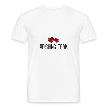 fishing team herz - Männer T-Shirt - Weiß - Vorne - AI Model Male 178 dark (178cm)