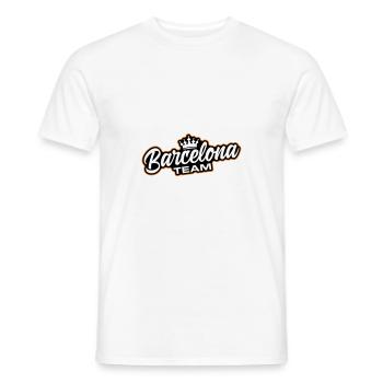 Barcelona Team - Men's T-Shirt - white - Front - AI Model Male 178 dark (178cm)