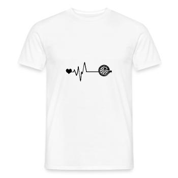 Fléchettes Sport Pulse Love - T-shirt homme - blanc - Devant - AI Model Male 178 dark (178cm)