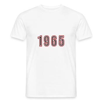 1965 Year Number - Men's T-Shirt - white - Front - AI Model Male 178 dark (178cm)