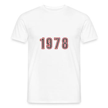 1978 Numéro de l’année - T-shirt homme - blanc - Devant - AI Model Male 178 dark (178cm)