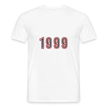 1999 Année Numéro - T-shirt homme - blanc - Devant - AI Model Male 178 dark (178cm)