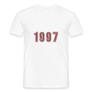 1997 Jahr Zahl - Männer T-Shirt - Weiß - Vorne - AI Model Male 178 dark (178cm)