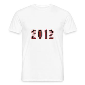 Numéro de l’année 2012 - T-shirt homme - blanc - Devant - AI Model Male 178 dark (178cm)