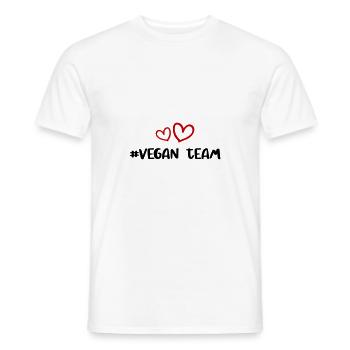 Vegan Team Herz - Männer T-Shirt - Weiß - Vorne - AI Model Male 178 dark (178cm)