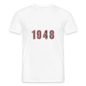 1948 Jahr Zahl - Männer T-Shirt - Weiß - Vorne - AI Model Male 178 dark (178cm)