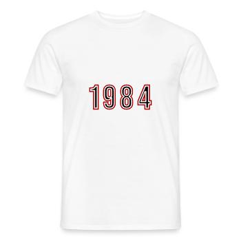 1984 Numéro de l’année - T-shirt homme - blanc - Devant - AI Model Male 178 dark (178cm)