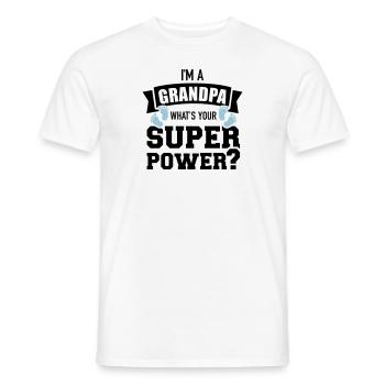 Grand-père - T-shirt homme - blanc - Devant - AI Model Male 178 dark (178cm)