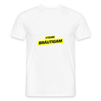 Team Bräutigam Hochzeitsfeier Hochzeit - Männer T-Shirt - Weiß - Vorne - AI Model Male 178 dark (178cm)