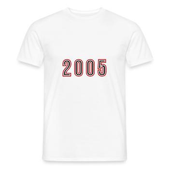 2005 Jahr Zahl - Männer T-Shirt - Weiß - Vorne - AI Model Male 178 dark (178cm)