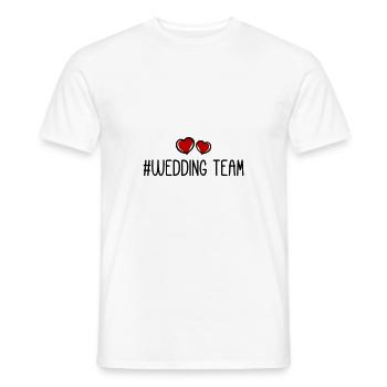 Wedding Team Heart - Men's T-Shirt - white - Front - AI Model Male 178 dark (178cm)