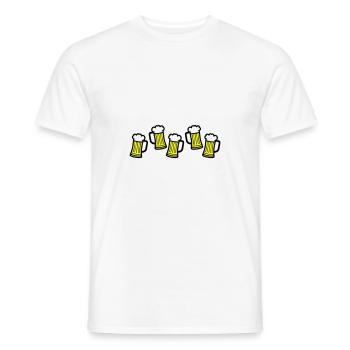 Bier Symbol Saufen - Männer T-Shirt - Weiß - Vorne - AI Model Male 178 dark (178cm)