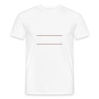 Trait du symbole linéaire - T-shirt homme - blanc - Devant - AI Model Male 178 dark (178cm)