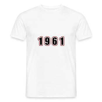 1961 Year Birthday - Men's T-Shirt - white - Front - AI Model Male 178 dark (178cm)